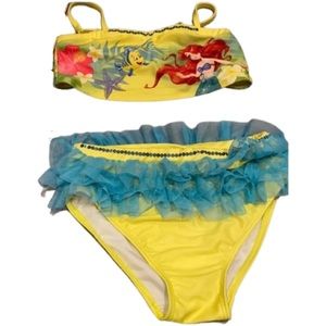 Disney fairies  2 piece Swimwear.  Size: 7/8y The little mermaid design